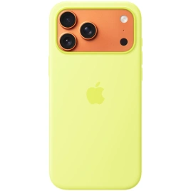 Чехол Apple Silicone Case with MagSafe для iPhone 17 Pro Max Neon Yellow
