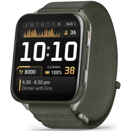 Смарт-часы Garmin Venu X1 Moss with Titanium Caseback and Moss ComfortFit Nylon Band (010-02980-03)