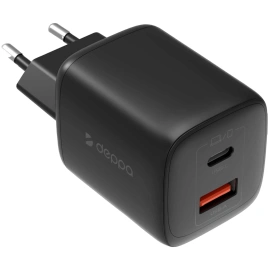 Сетевое зарядное устройство Deppa 45W USB-C/USB-A Black (11478)