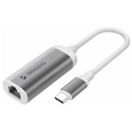 Адаптер Deppa USB Type-C - Gigabit Ethernet (73119) Gray
