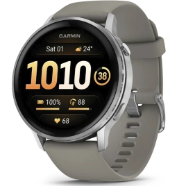 Смарт-часы Garmin Venu 4 45mm Silver Bezel With Silver Gray Silicone Band (010-03014-01)