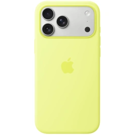 Чехол Apple Silicone Case with MagSafe для iPhone 17 Pro Max Neon Yellow
