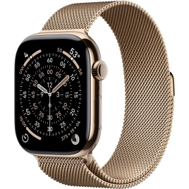 Смарт-часы Apple Watch Series 11 46mm Gold Titanium Case with Gold Milanese Loop S/M