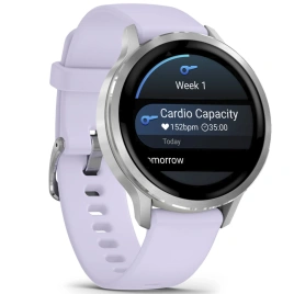 Смарт-часы Garmin Venu 4 41mm Silver Bezel With Periwinkle Silicone Band (010-03013-01)
