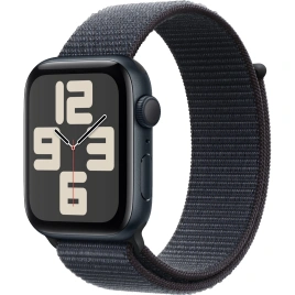 Смарт-часы Apple Watch SE (2024) 44mm Midnight Aluminium Case with Ink Sport Loop (MXEP3)