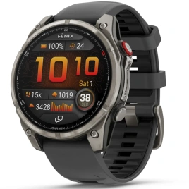 Смарт-часы Garmin Fenix 8 Pro 47mm Amoled Sapphire Lens Tinanium With Graphite/Black Silicone Band (010-03198-11)