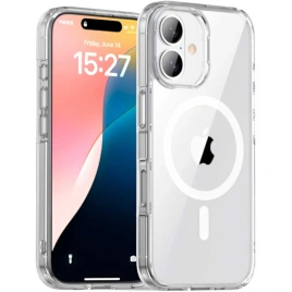Чехол Gurdini Alba Series Protective with MagSafe для iPhone 16 Clear