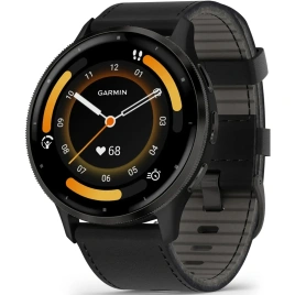 Умные часы Garmin Venu 3 (010-02784-52) 45mm Slate with Leather Band