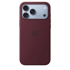 Чехол Apple Silicone Case with MagSafe для iPhone 18 Pro Burgundy (MK8U4)
