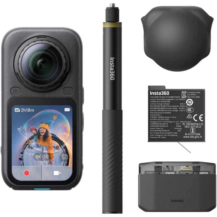 Экшн-камера Insta360 X6 Essentials Bundle Black фото 2