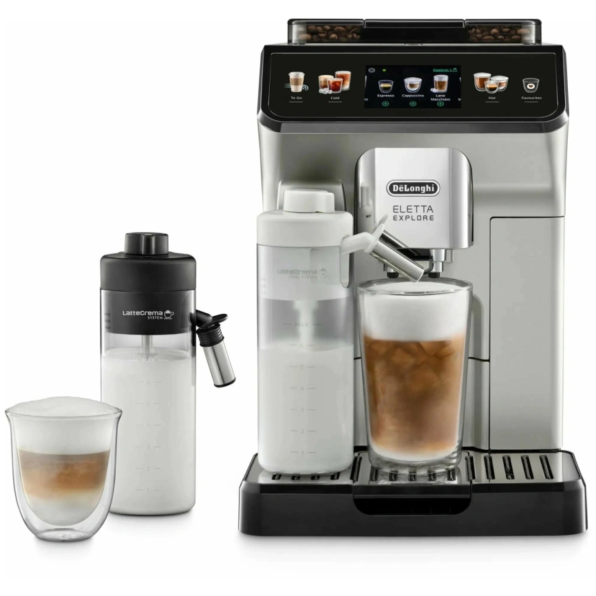 Кофемашина DeLonghi Dinamica Eletta Explore ECAM450.55.S Silver/Black фото 1