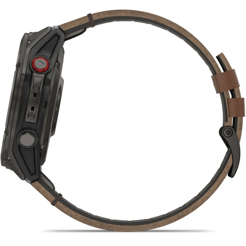 Смарт-часы Garmin Fenix 8 Pro 51mm Amoled Sapphire Lens Carbon Grey DLC Tinanium With Chestnut Leather Band (010-03199-40) фото 2