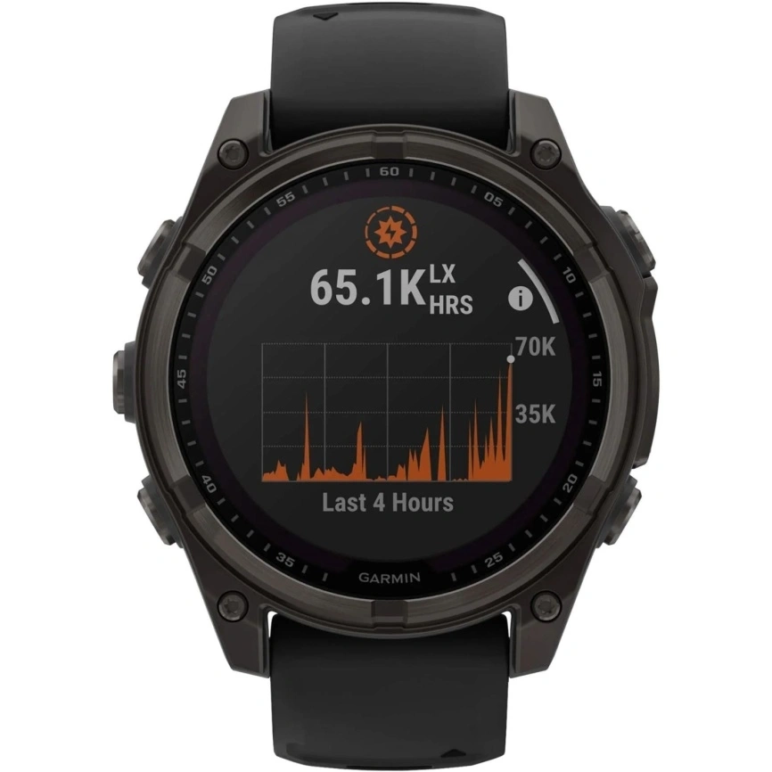 Смарт-часы Garmin Fenix 8 51mm Solar Sapphire (010-02907-11) Carbon Gray DLC Titanium with Black/Pebble Gray Silicone Band фото 6
