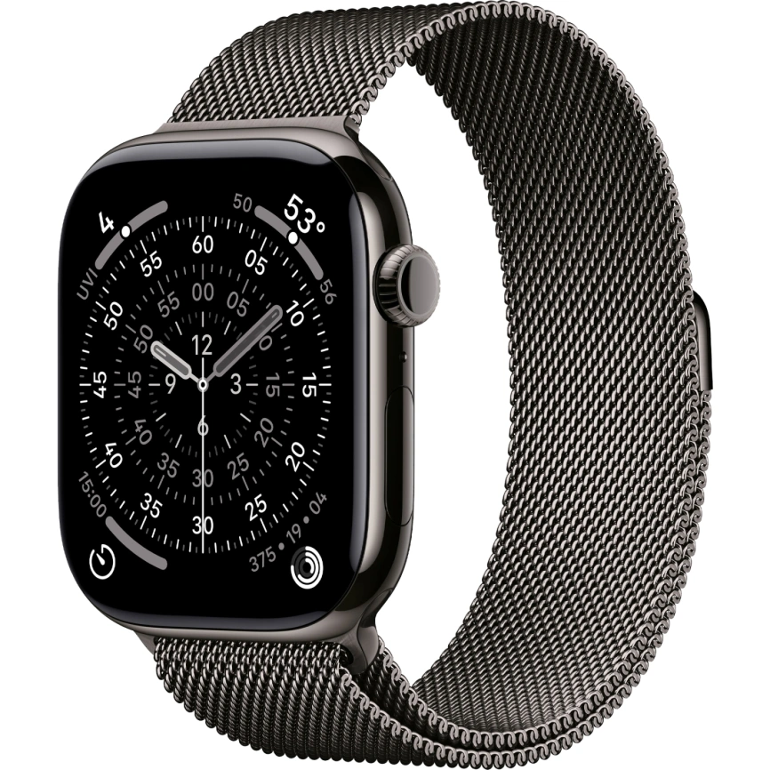 Смарт-часы Apple Watch Series 11 46mm Slate Titanium Case with Slate Milanese Loop S/M фото 1