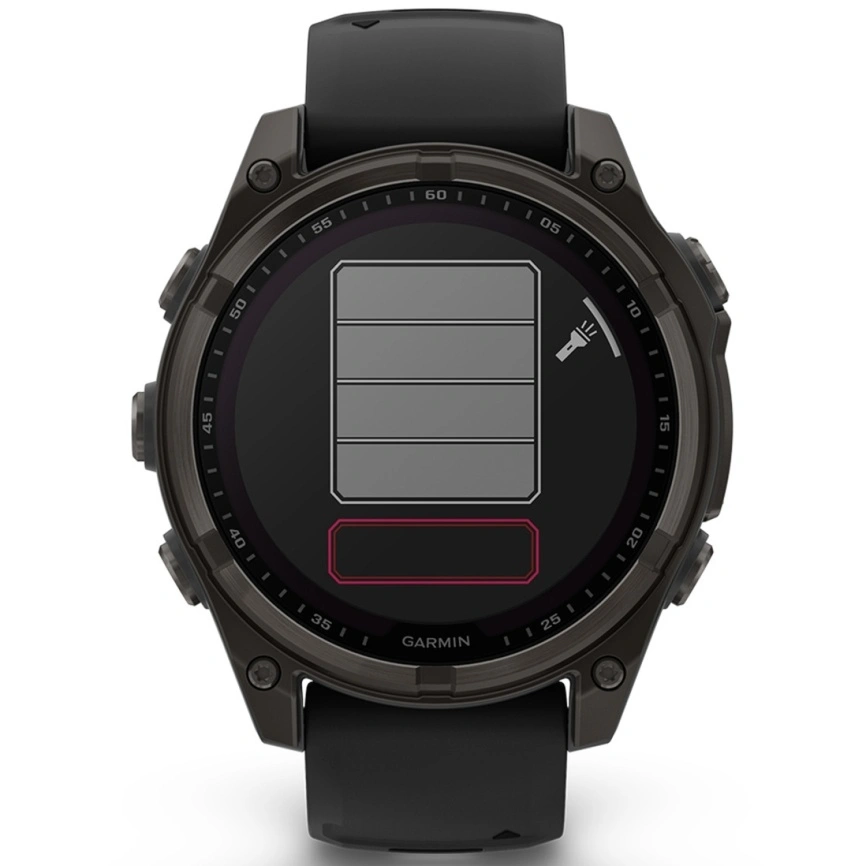 Смарт-часы Garmin Fenix 8 51mm Solar Sapphire (010-02907-11) Carbon Gray DLC Titanium with Black/Pebble Gray Silicone Band фото 5