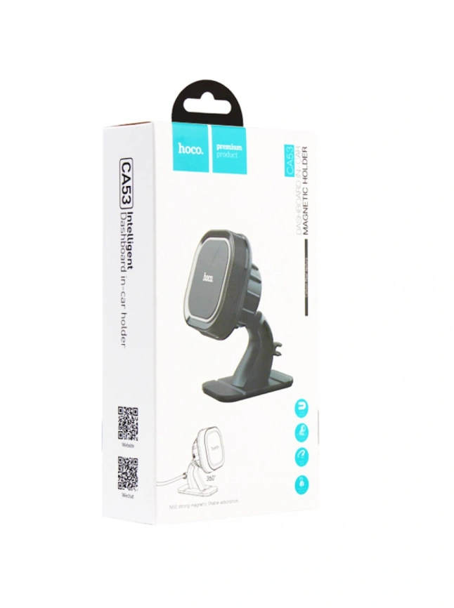 Автомобильный держатель Hoco CA53 Intelligent dashboard in-car holder магнитный универсальный Black фото 3