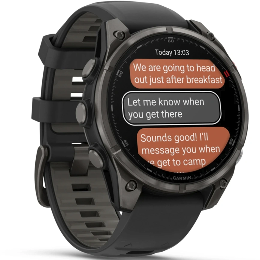 Смарт-часы Garmin Fenix 8 Pro 47mm Amoled Sapphire Lens Carbon Grey DLC Tinanium With Black/Pebble Gray (010-03198-01) фото 3
