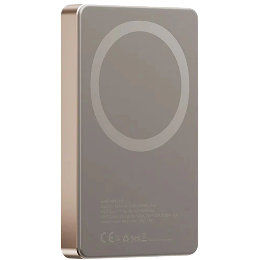 Внешний аккумулятор EnergEA Alupac 10K 10000 mAh Magsafe Gold фото 2