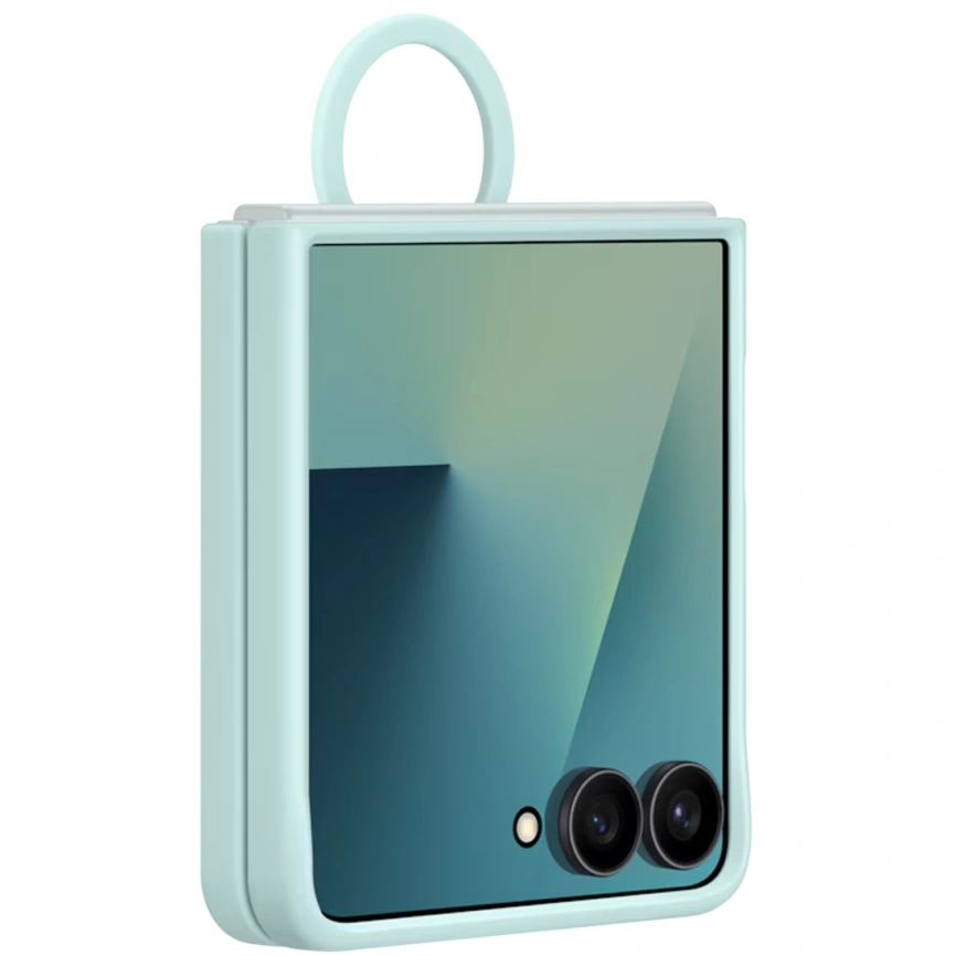 Чехол Samsung Silicone Ring Case для Galaxy Z Flip7 Mint фото 1