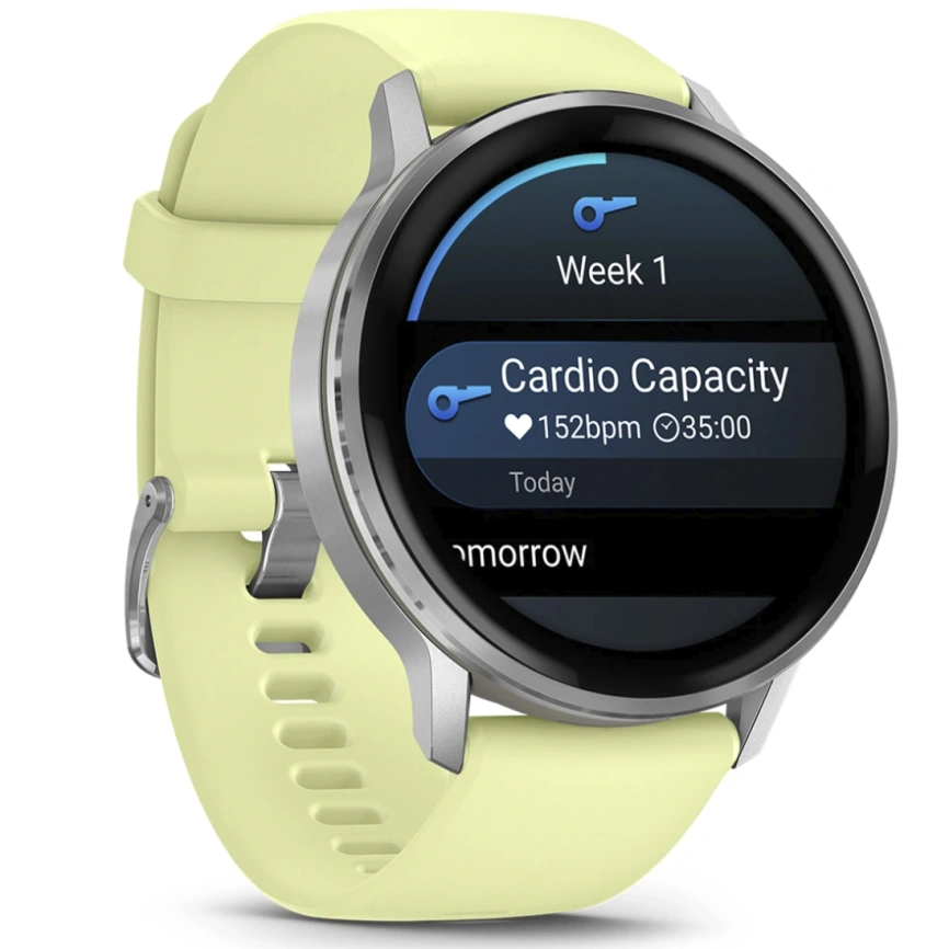 Смарт-часы Garmin Venu 4 45mm Silver Bezel With Citron Silicone Band (010-03014-02) фото 5