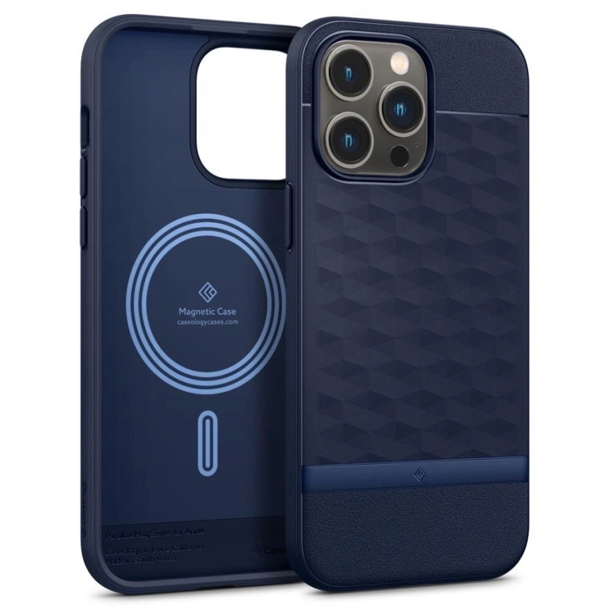 Чехол Spigen Caseology Parallax Mag для iPhone 14 Pro (ACS05003) Midnight Blue фото 1