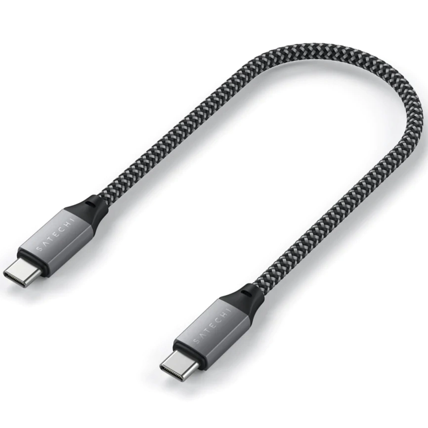 Кабель Satechi USB-C/USB-C 0,25m ST-TCC10M Space Grey фото 1