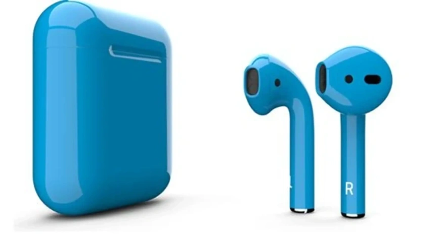 Наушники Apple AirPods 2 Color (MV7N2) Blue Glossy фото 1