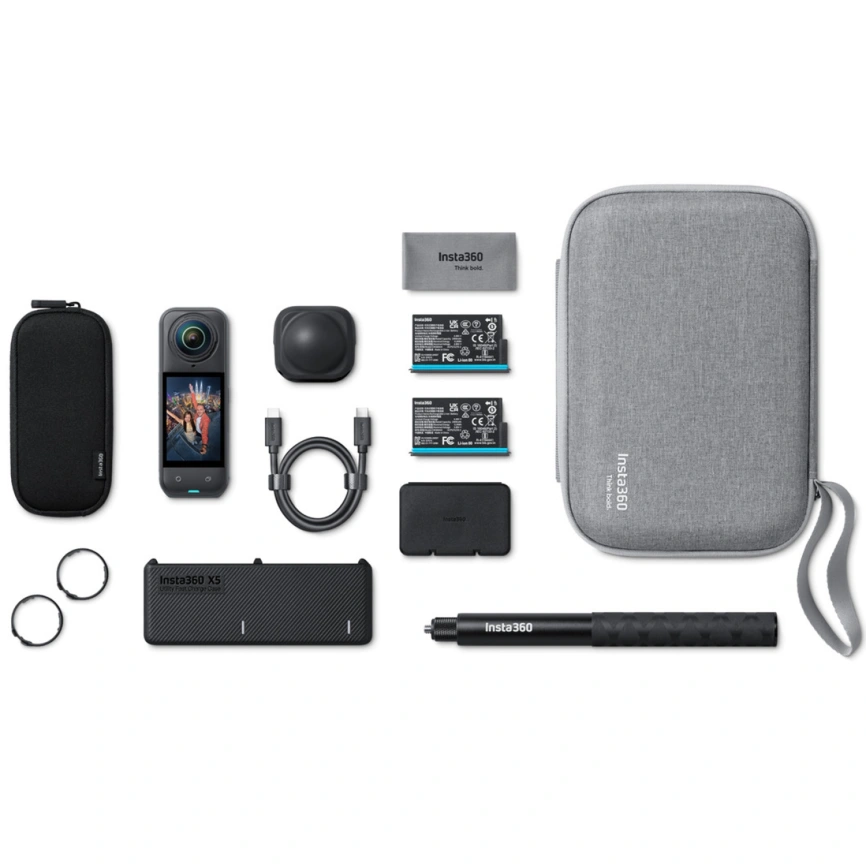 Экшн-камера Insta360 X5 Essentials Bundle Black фото 2