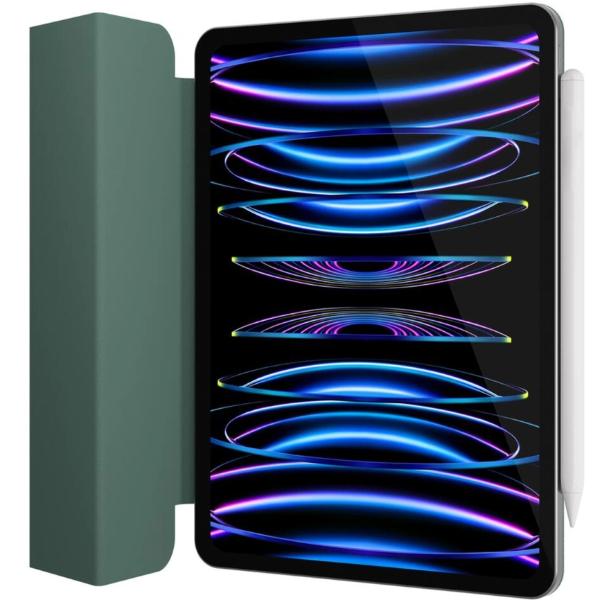 Чехол Gurdini Smart Magnet Series для iPad Pro 12.9 Dark Green фото 4