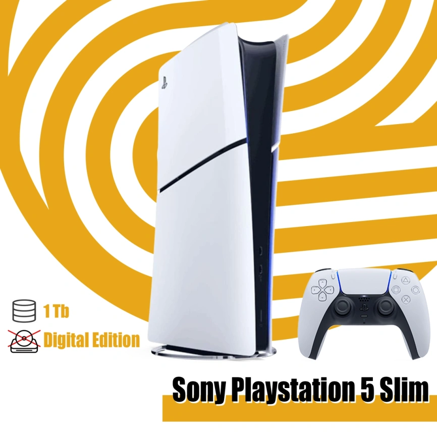 Игровая приставка Sony PlayStation 5 Slim Digital edition 1TB White фото 1