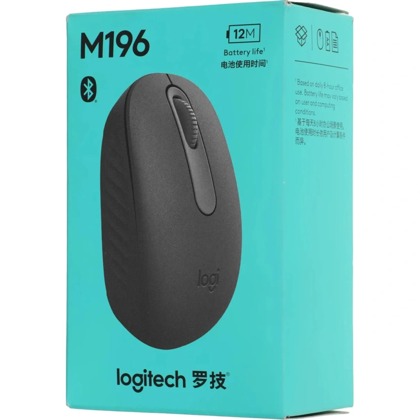 Беспроводная мышь Logitech M196 Graphite (910-007315) фото 9