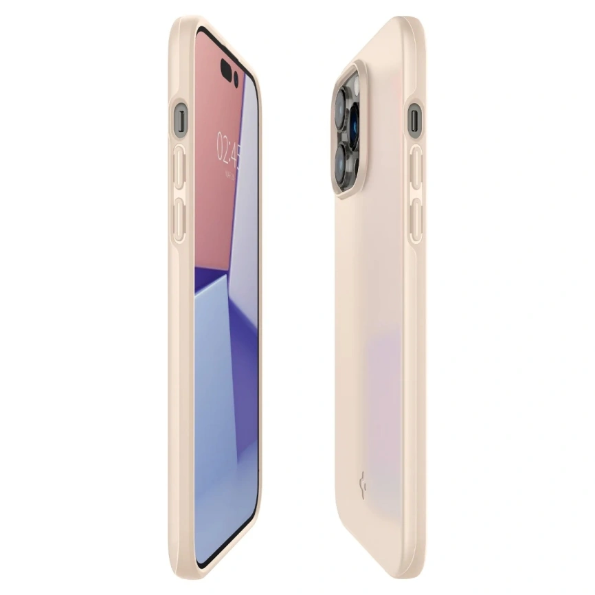 Чехол Spigen Thin Fit для iPhone 14 Pro Max (ACS04770) Sand Beige фото 8