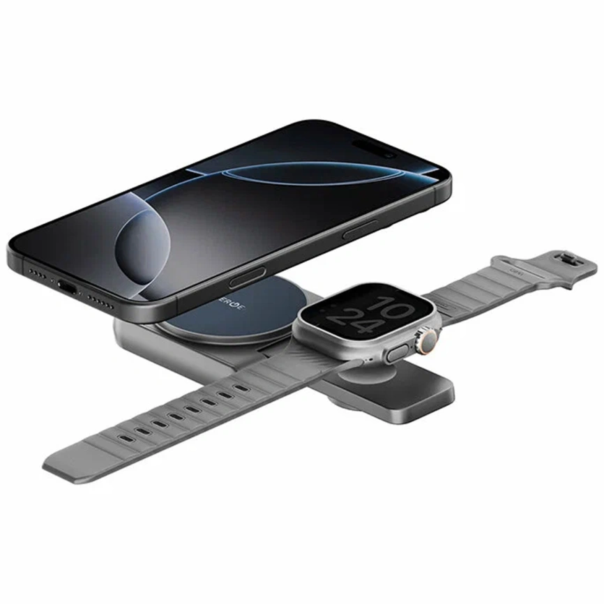 Беспроводное зарядное устройство EnergEA MagDuo Qi2 (2 в 1) Blue (MAG-DUO-BLU) фото 6