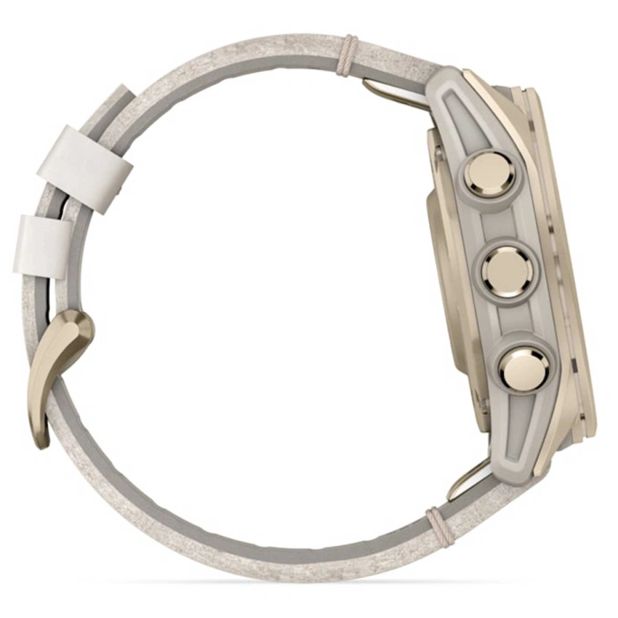 Смарт-часы Garmin Fenix 8 43mm Amoled Sapphire (010-02903-40) Soft Gold Stainless Steel with Fog Gray Leather Band фото 4