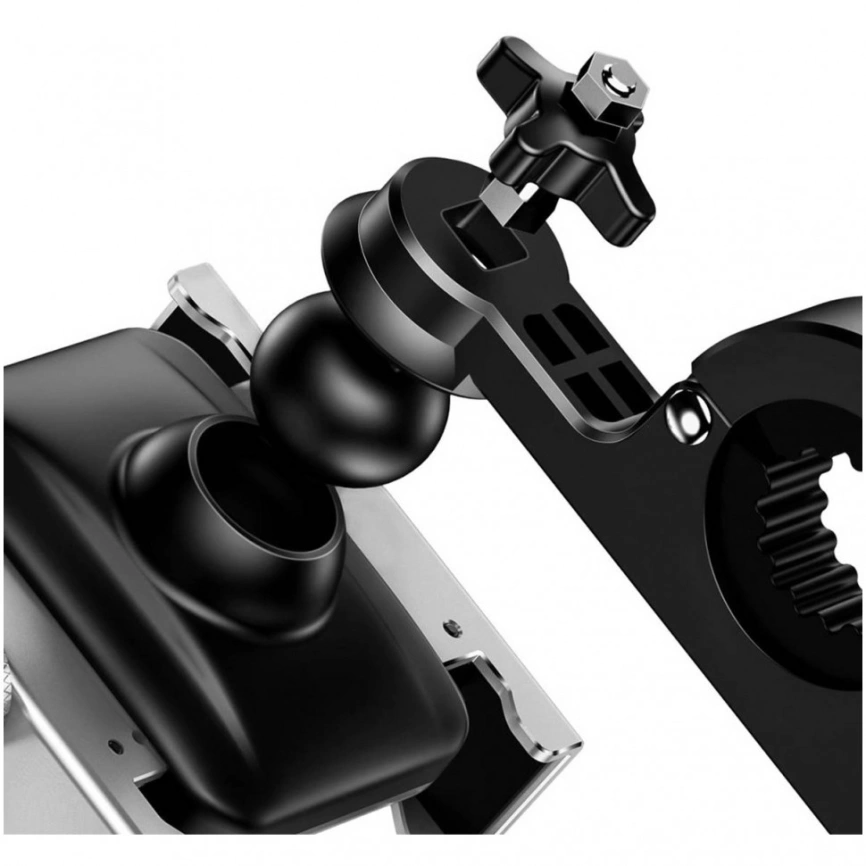 Держатель на руль Baseus Knight Motorcycle Holder CRJBZ-0S Silver/Black фото 4