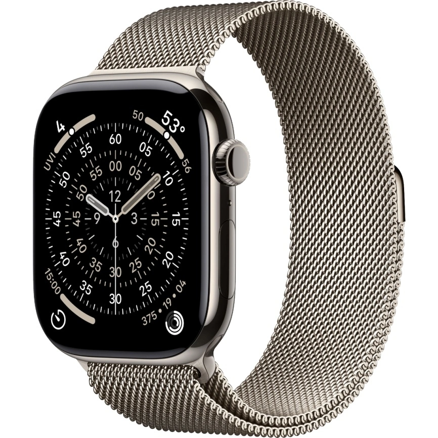 Смарт-часы Apple Watch Series 11 46mm Natural Titanium Case with Natural Milanese Loop M/L фото 1