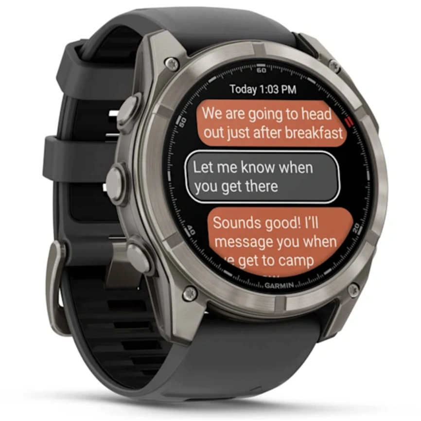 Смарт-часы Garmin Fenix 8 Pro 51mm Amoled Sapphire Lens Tinanium With Graphite/Black Silicone Band (010-03199-11) фото 7