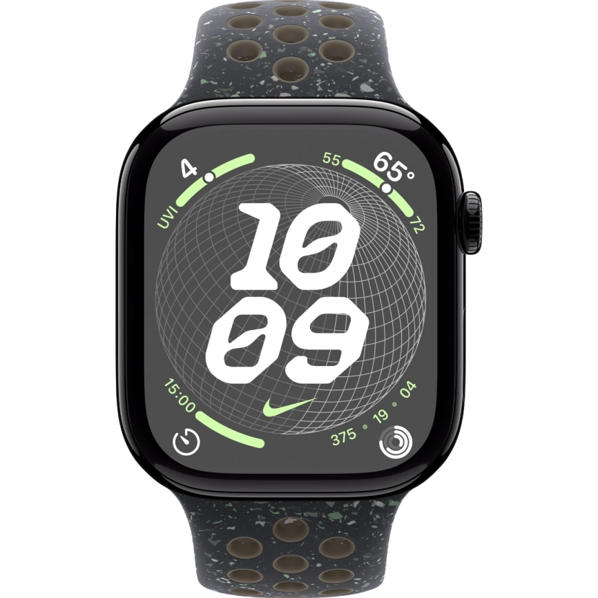 Смарт-часы Apple Watch Series 10 42mm Jet Black Aluminum Case with Midnight Sky Nike Sport Band M/L фото 3
