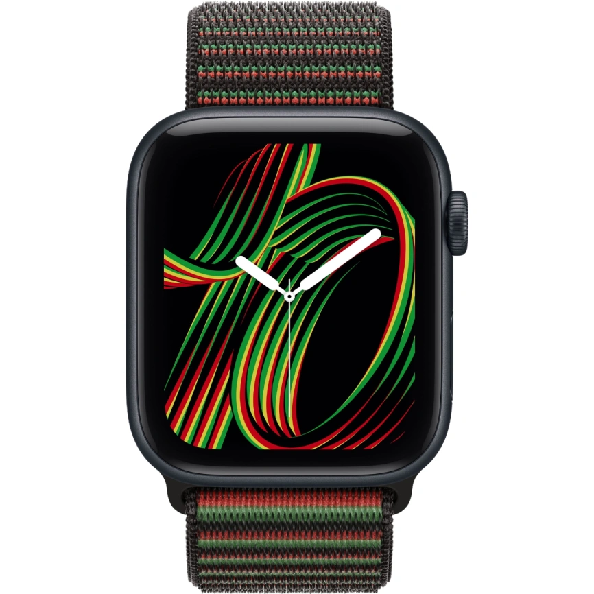 Смарт-часы Apple Watch SE (2025) 40mm Midnight Aluminum Case with Black Unity Sport Loop - Unity Rhythm фото 3