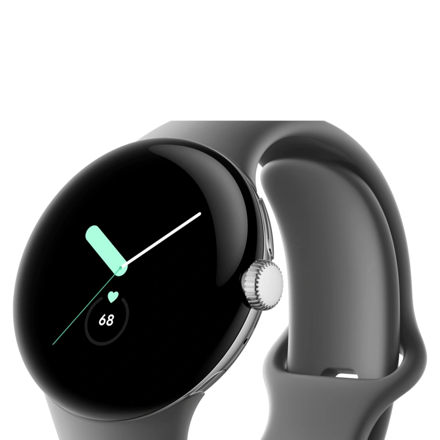 Смарт-часы Google Pixel Watch Polished Silver case/Charcoal Active band фото 5