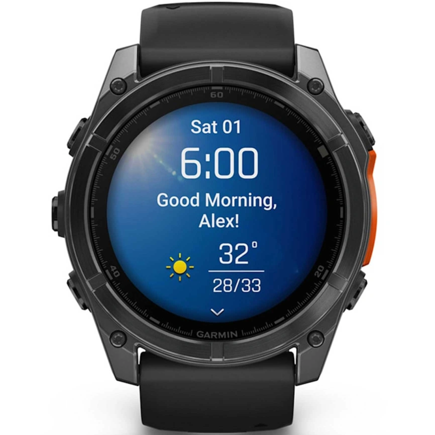 Смарт-часы Garmin Fenix 8 51mm Amoled (010-02905-00) Slate Gray with Black Silicone Band фото 2