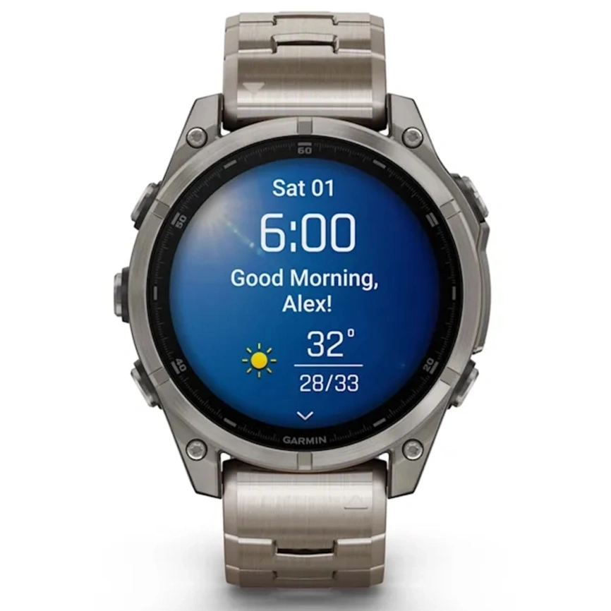 Смарт-часы Garmin Fenix 8 47mm Amoled Sapphire Titanium Graphite with Titanium Band with Graphite Silicone Band (010-02904-40) фото 6