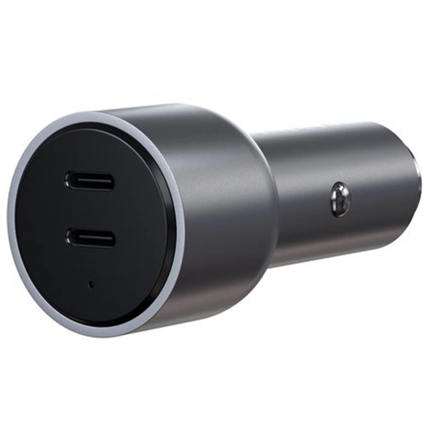 Автомобильное зарядное устройство Satechi 40W Dual USB-C ST-U2C40CCM Space Gray фото 3