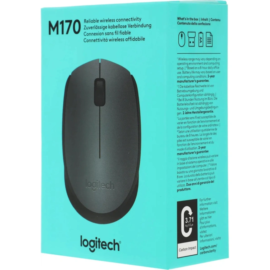 Беспроводная мышь Logitech M170 Gray (910-004642) фото 9