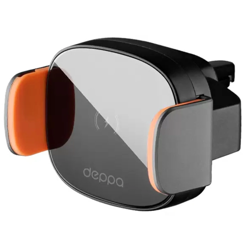 Автомобильный держатель Deppa Crab QI Stone (55207) Black фото 1