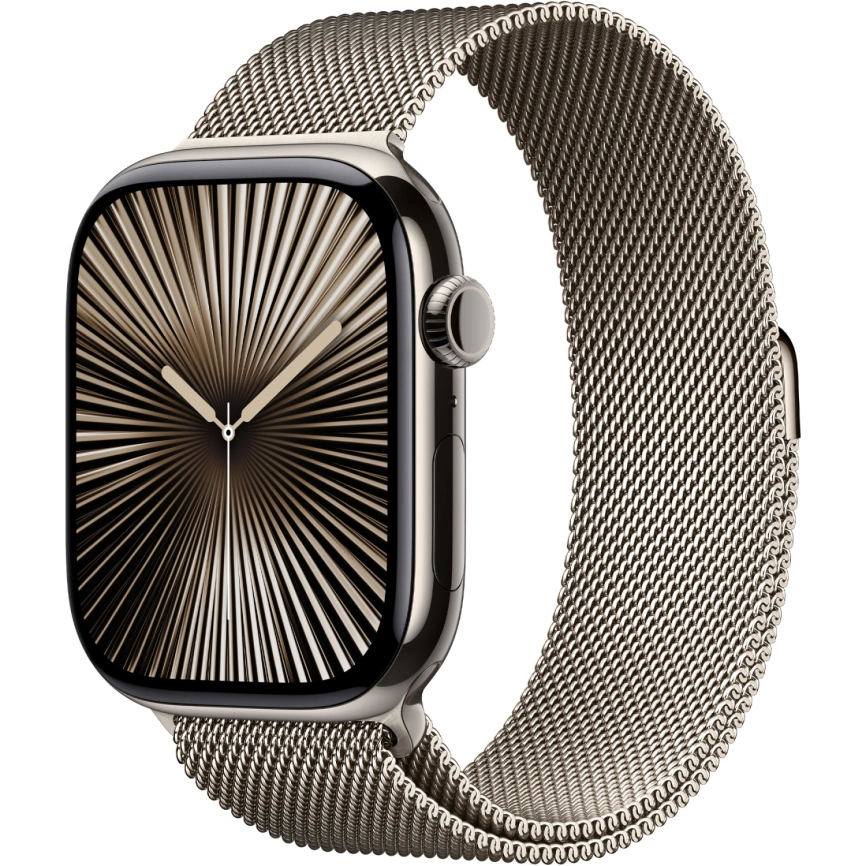 Смарт-часы Apple Watch Series 10 46mm Natural Titanium Case with Natural Milanese Loop фото 1