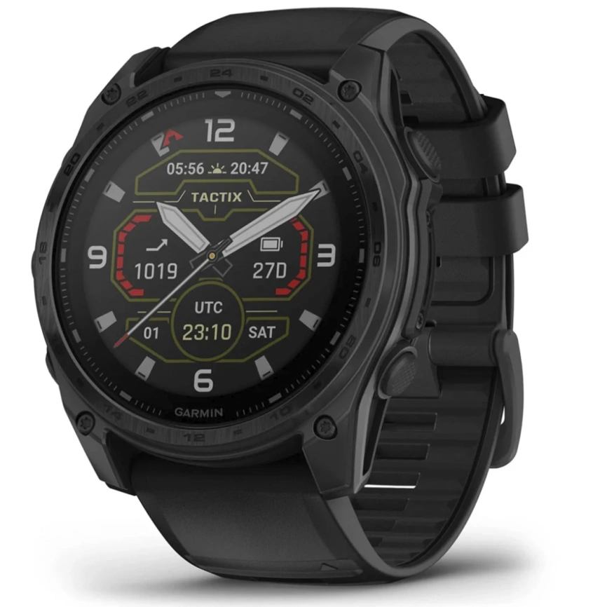 Смарт-часы Garmin Tactix 8 51mm Solar Sapphire Applied Ballistic Solver with Silicone Band (010-03407-01) Black фото 1