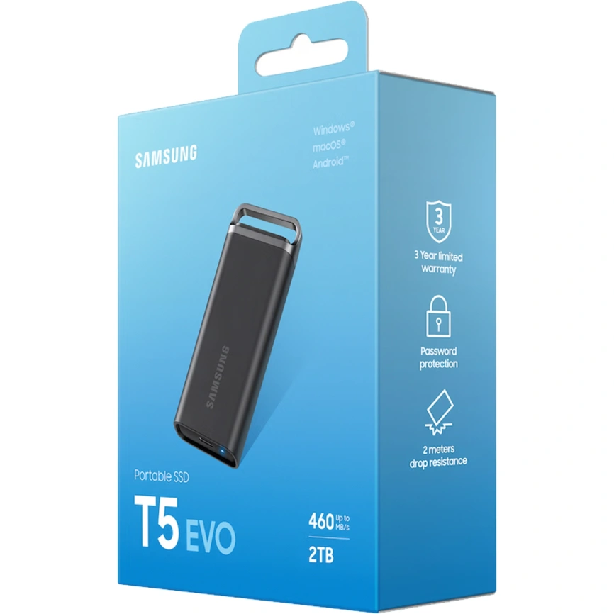 Внешний SSD накопитель Samsung T5 EVO USB 3.2 Type-C 2TB Black (MU-PH2T0S/WW) фото 9