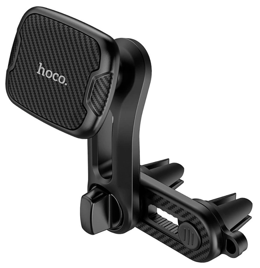 Автомобильный держатель Hoco CA68 Sagittarius series double air Outlet magnetic holder магнитный универсальный в решетку Black фото 1