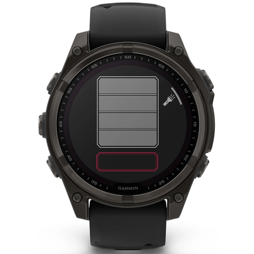 Смарт-часы Garmin Fenix 8 47mm Solar Sapphire (010-02906-11) Carbon Gray DLC Titanium with Black/Pebble Gray Silicone Band фото 7